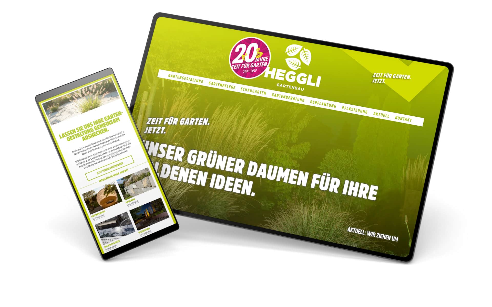 Heggli Gartenbau, SEO optimierte Homepage